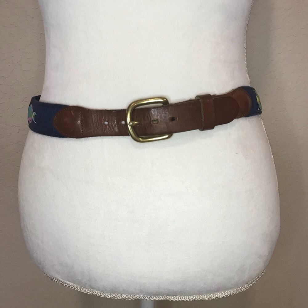 Leather Man Ltd Tropical Fish Web Belt